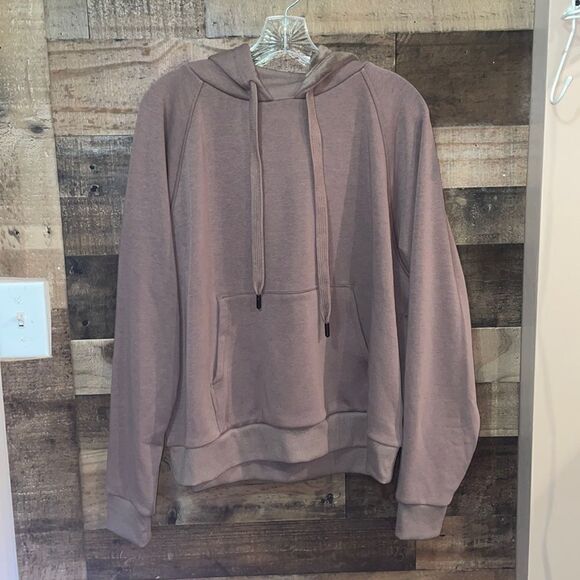 Zella Mocha Hooded Pullover Sweatshirt - Picture 1 of 7